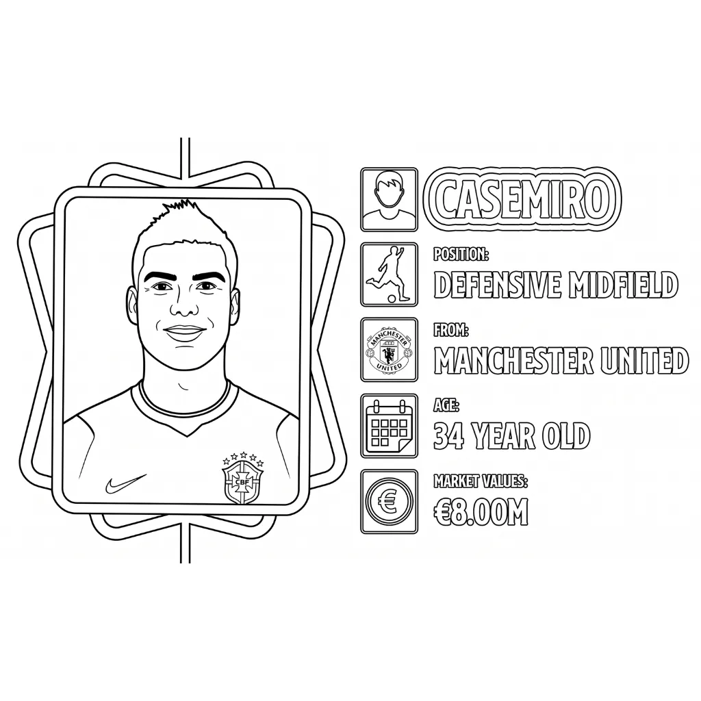 Selección De Fútbol De Brasil – Copa Mundial 2026 2 para colorear para imprimir gratis pdf