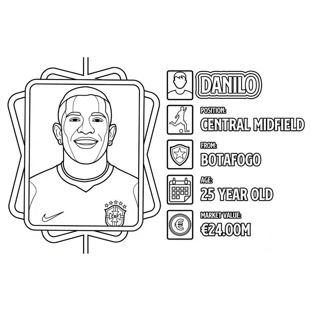 Selección De Fútbol De Brasil – Copa Mundial 2026 6 para colorear gratis en línea