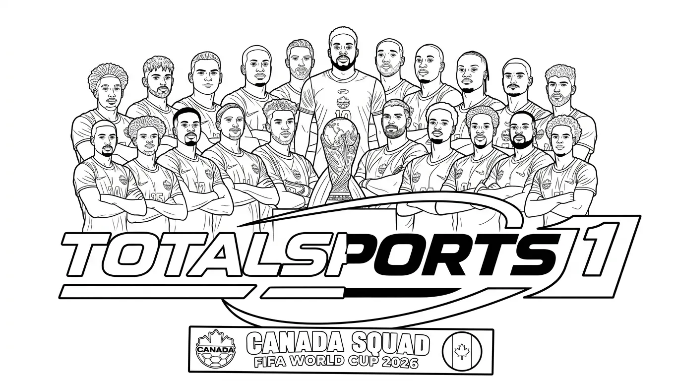 Selección De Fútbol De Canadá – Copa Mundial 2026 Para Colorear para colorear para imprimir