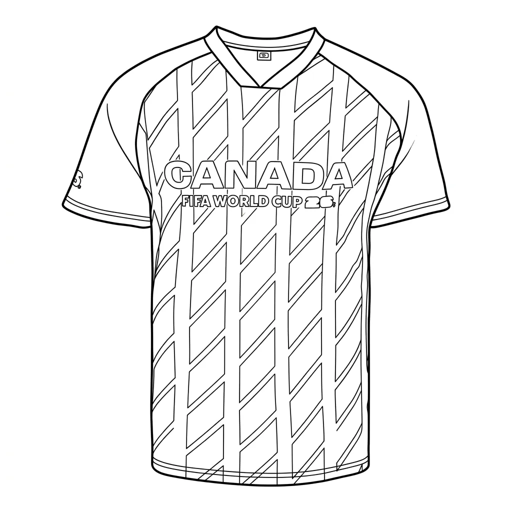 Selección De Fútbol De Canadá – Copa Mundial 2026 Para Colorear para colorear para imprimir pdf gratis