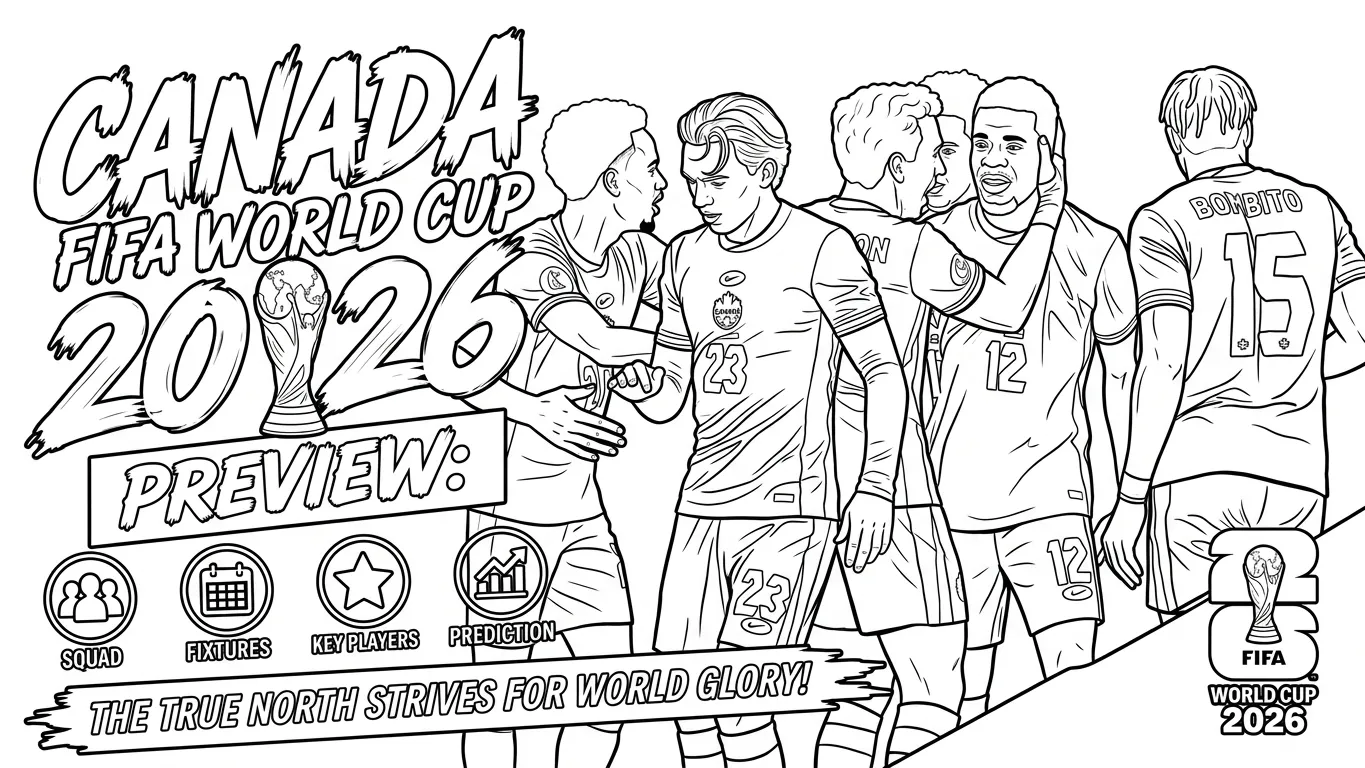 Selección De Fútbol De Canadá – Copa Mundial 2026 Para Colorear para colorear para imprimir para niño de 9 años 1