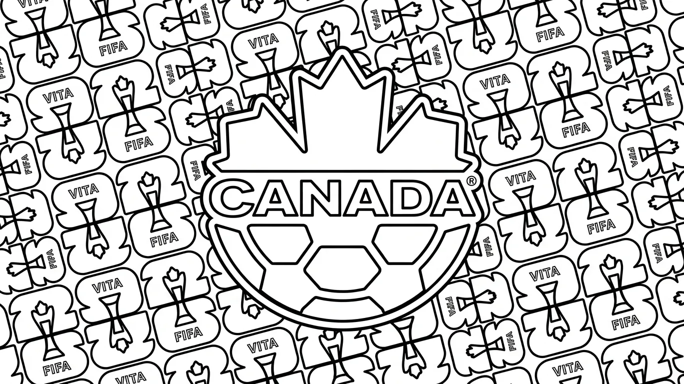 Selección De Fútbol De Canadá – Copa Mundial 2026 Para Colorear para colorear para imprimir gratis 3