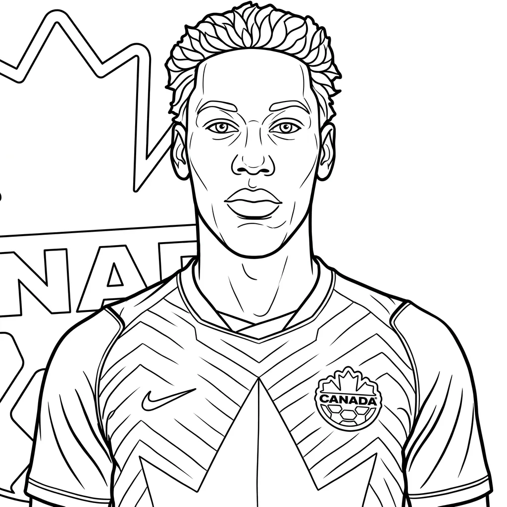 Selección De Fútbol De Canadá – Copa Mundial 2026 Para Colorear para colorear para imprimir a4