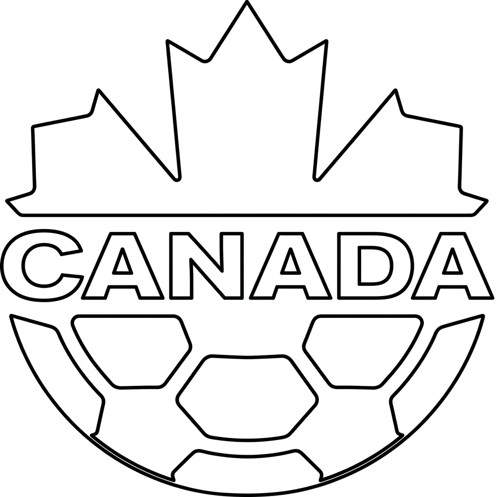 Selección De Fútbol De Canadá – Copa Mundial 2026 Para Colorear para colorear para niño de 4 años 1