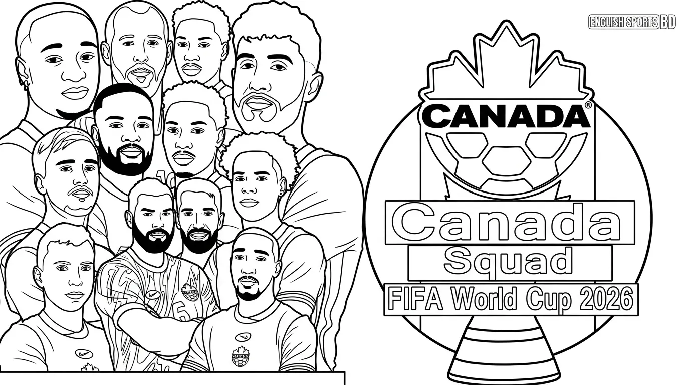 Selección De Fútbol De Canadá – Copa Mundial 2026 Para Colorear para colorear y dibujo para imprimir