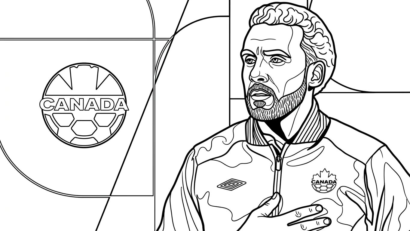Selección De Fútbol De Canadá – Copa Mundial 2026 Para Colorear para colorear para niños