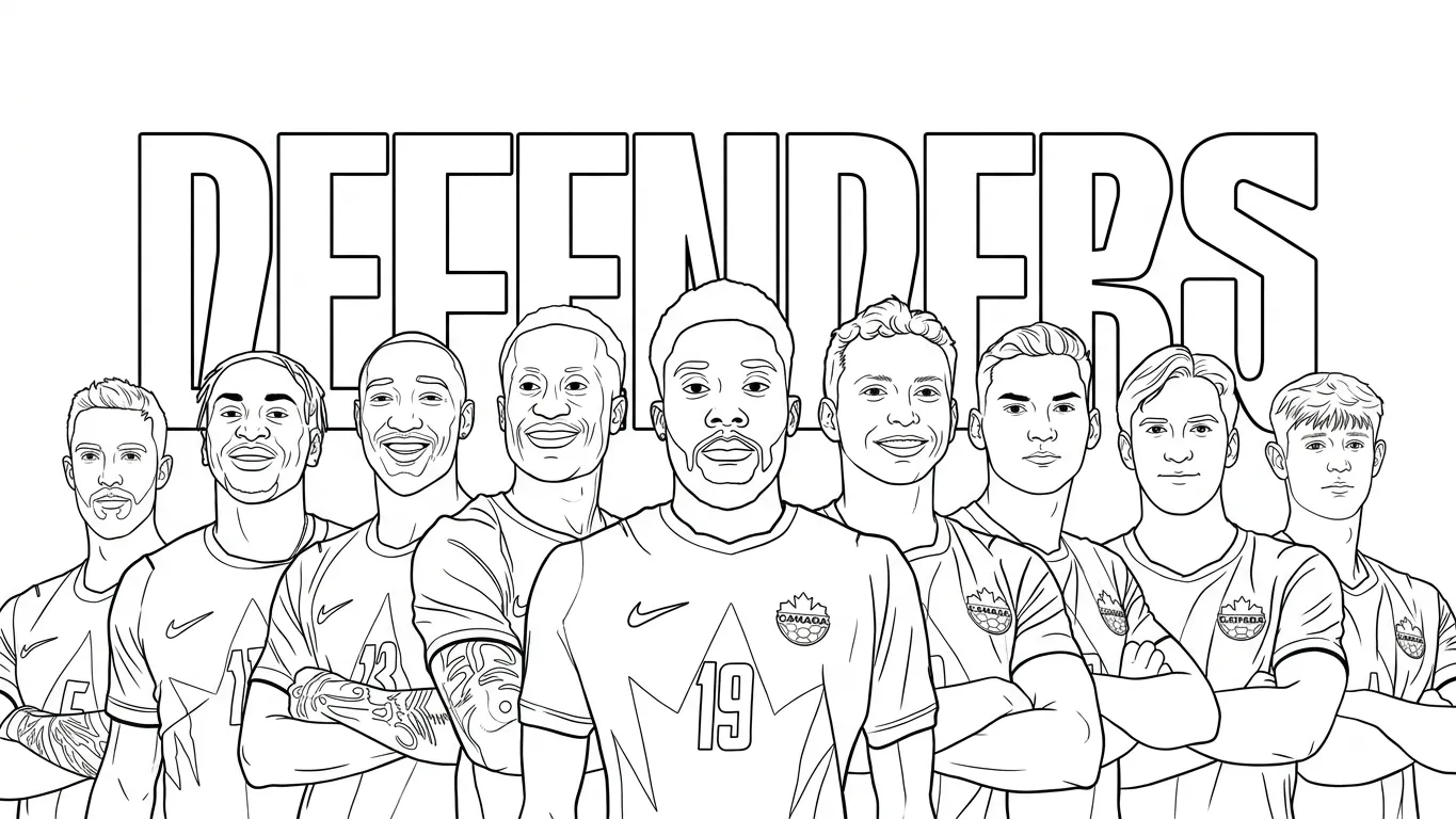 Selección De Fútbol De Canadá – Copa Mundial 2026 Para Colorear para colorear para imprimir para niño de 4 años