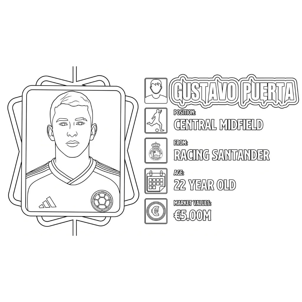 Selección De Fútbol De Colombia – Copa Mundial 2026 10 para colorear para imprimir para niño de 7 años