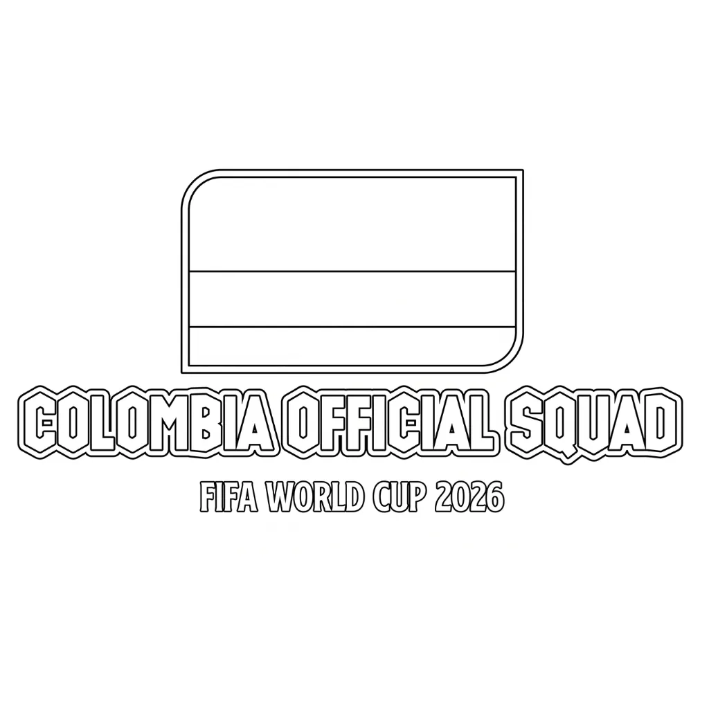 Selección De Fútbol De Colombia – Copa Mundial 2026 13 para colorear y dibujos