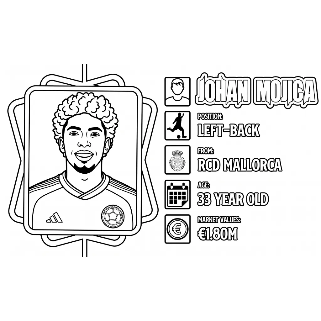 Selección De Fútbol De Colombia – Copa Mundial 2026 4 para colorear gratis