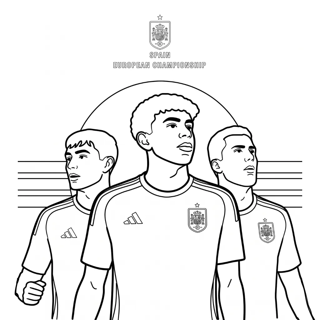 imagen para colorear Selección De Fútbol De España – Copa Mundial 2026 20 niño