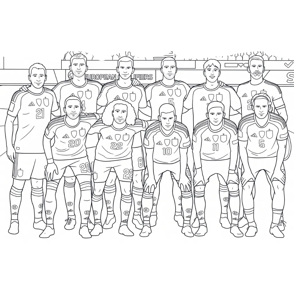 Selección De Fútbol De España – Copa Mundial 2026 24 para colorear y dibujos