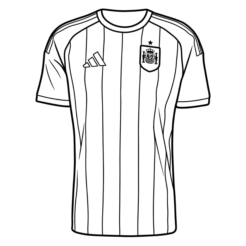 Selección De Fútbol De España – Copa Mundial 2026 5 para colorear para imprimir para niño de 7 años