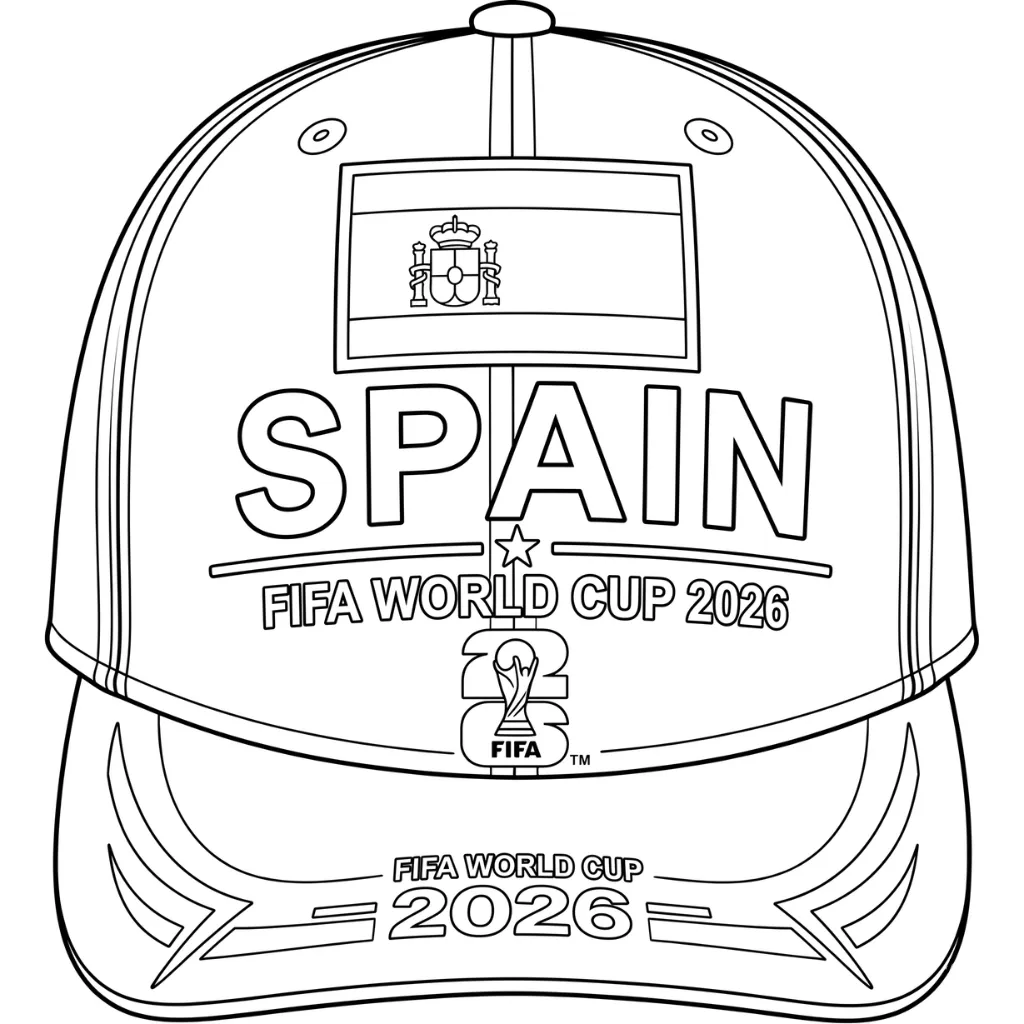 Selección De Fútbol De España – Copa Mundial 2026 8 para dibujar en línea