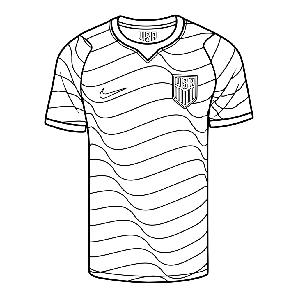 Selección De Fútbol De Estados Unidos – Copa Mundial 2026 Para Colorear para colorear y recortar para imprimir gratis