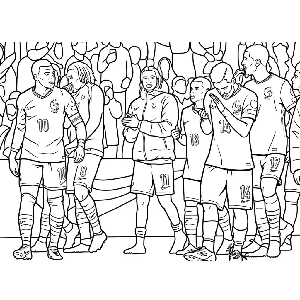 Selección De Fútbol De Francia – Copa Mundial 2026 10 para colorear para niño de 6 años