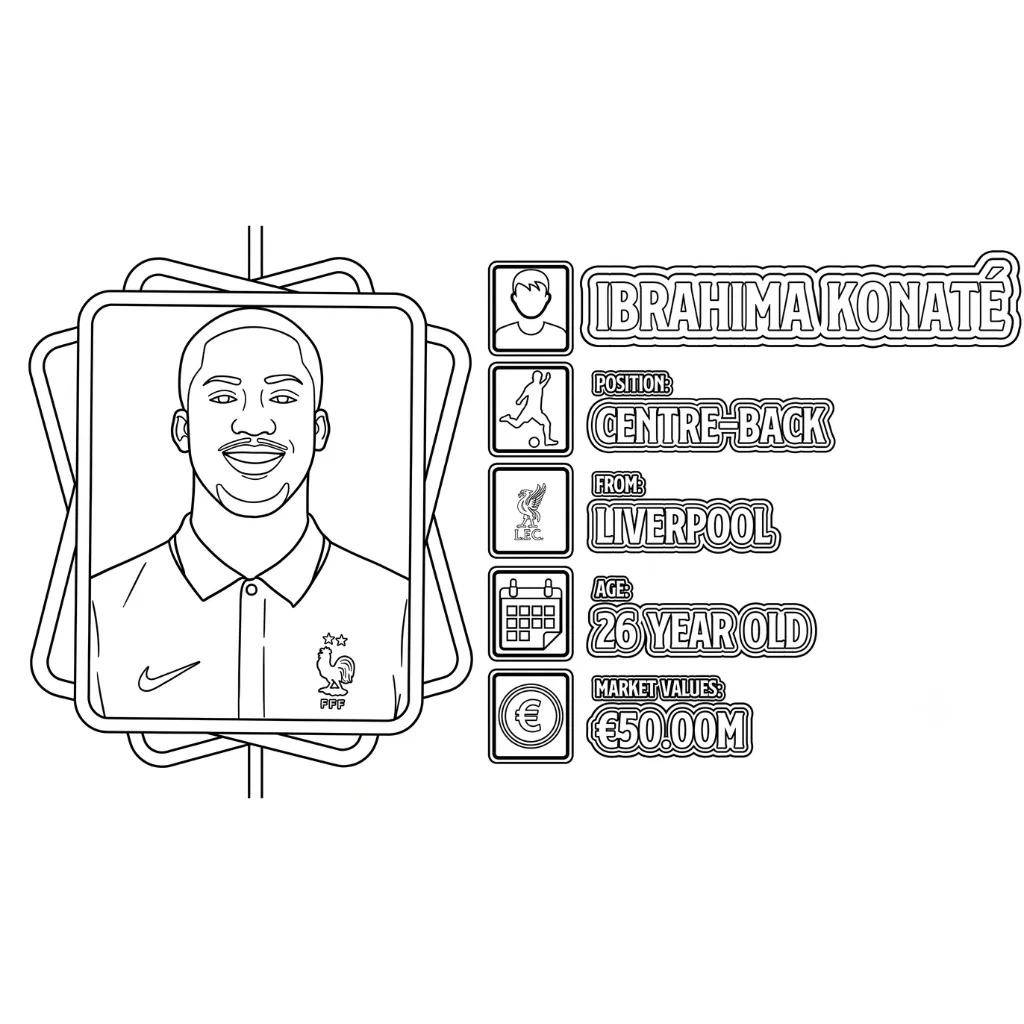Selección De Fútbol De Francia – Copa Mundial 2026 3 para colorear para imprimir kawaii