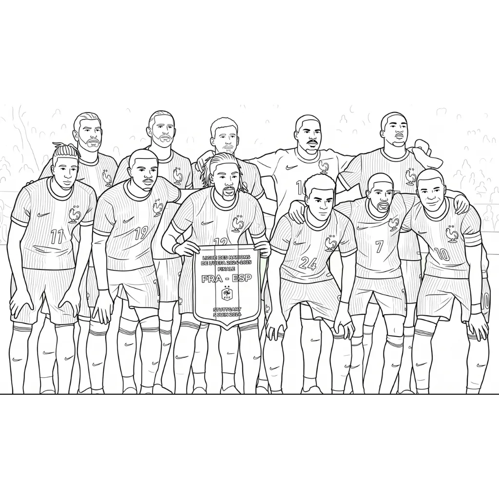 Selección De Fútbol De Francia – Copa Mundial 2026 35 para colorear y dibujo para imprimir