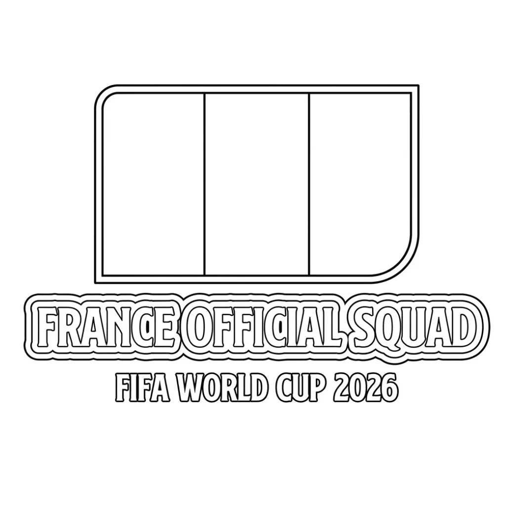 Selección De Fútbol De Francia – Copa Mundial 2026 9 para colorear para imprimir gratis