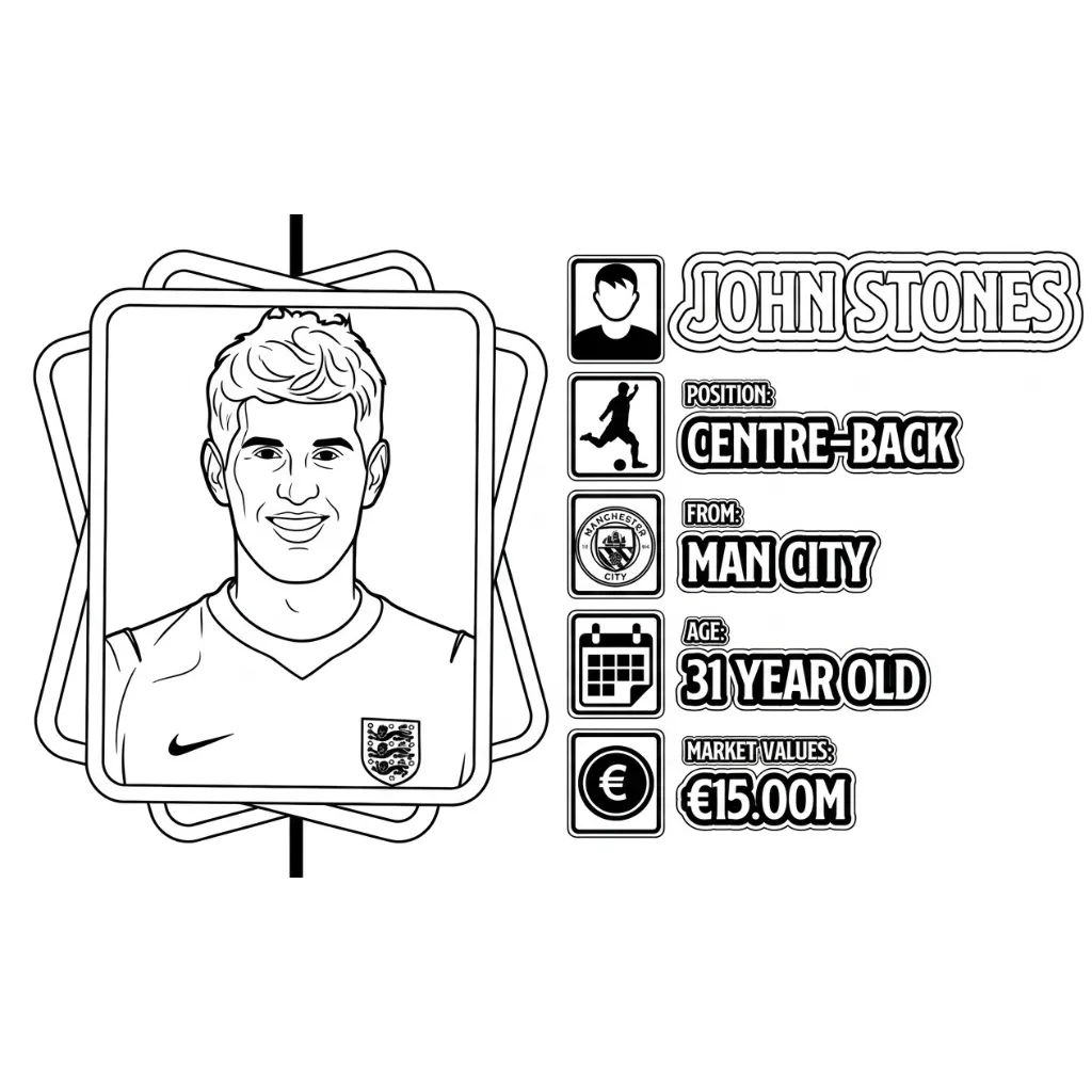 Selección De Fútbol De Inglaterra – Copa Mundial 2026 15 para colorear para niños