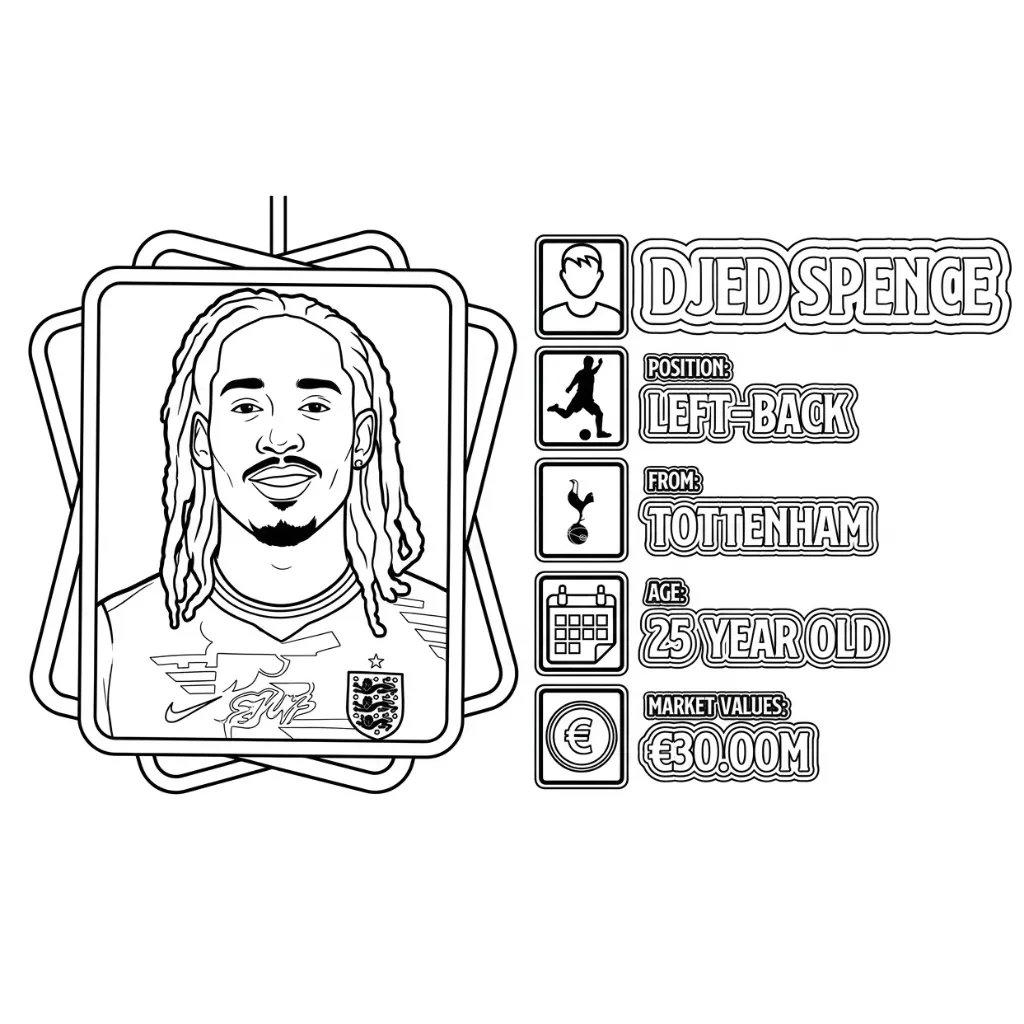 Selección De Fútbol De Inglaterra – Copa Mundial 2026 18 para colorear para niño de 8 años