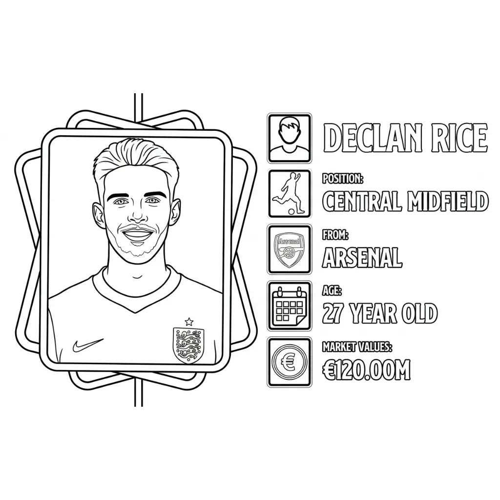 Selección De Fútbol De Inglaterra – Copa Mundial 2026 22 para colorear para imprimir