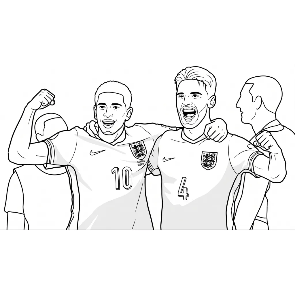 Selección De Fútbol De Inglaterra – Copa Mundial 2026 35 para colorear para niño de 8 años