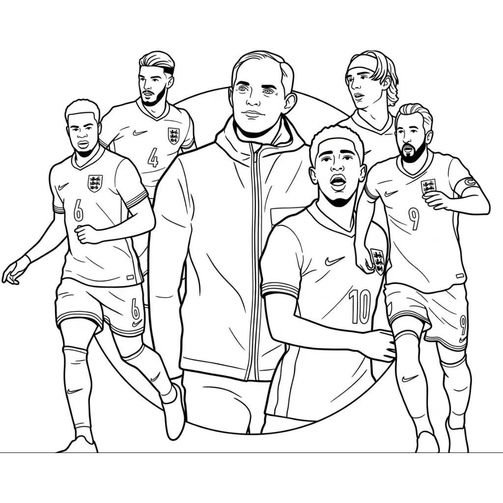 descargar Selección De Fútbol De Inglaterra – Copa Mundial 2026 5 para colorear gratis