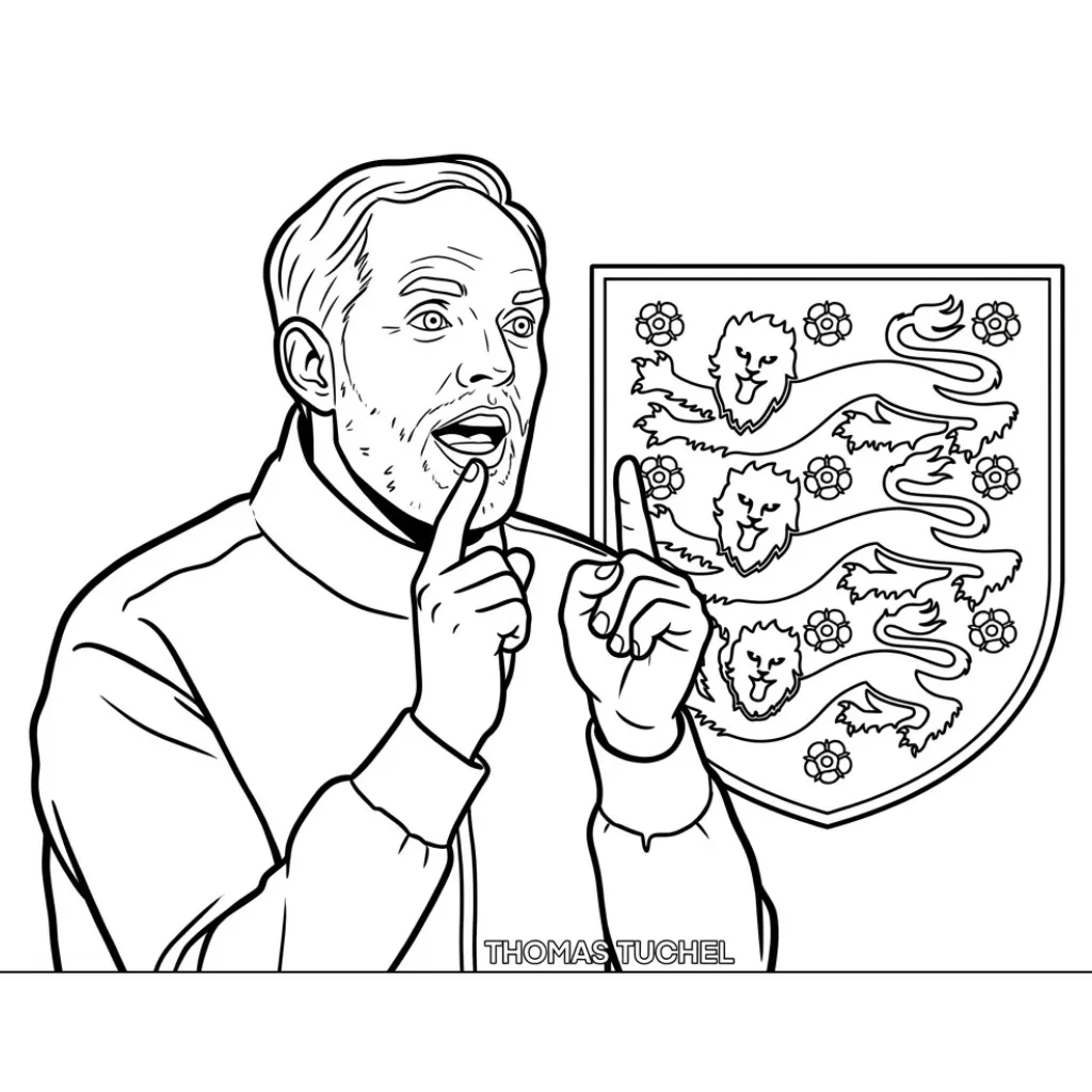 Selección De Fútbol De Inglaterra – Copa Mundial 2026 6 de niño para colorear para imprimir