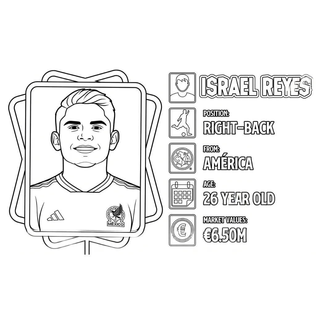 Selección De Fútbol De México – Copa Mundial 2026 14 para colorear y dibujo para imprimir
