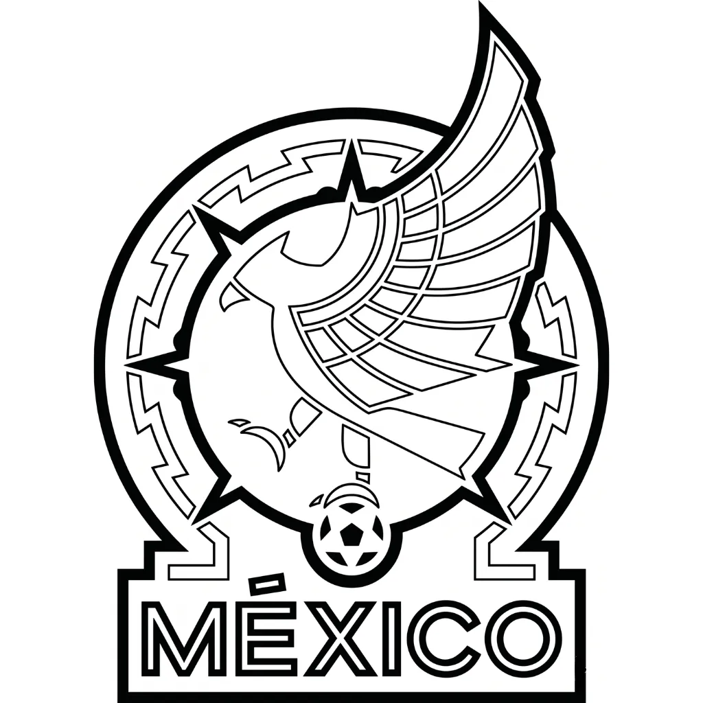 Selección De Fútbol De México – Copa Mundial 2026 22 para colorear para imprimir para niño de 10 años