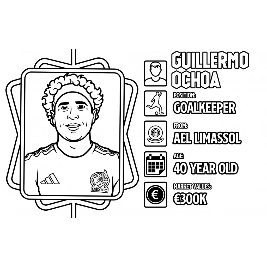 Selección De Fútbol De México – Copa Mundial 2026 34 para colorear para niño de 7 años