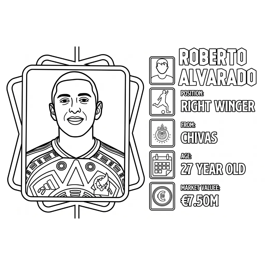 Selección De Fútbol De México – Copa Mundial 2026 5 para colorear para descargar
