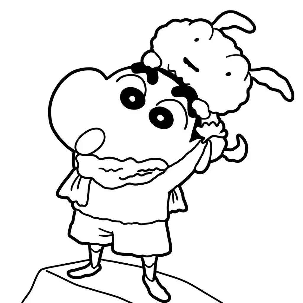 Shin Chan 1 para colorear y recortar para imprimir