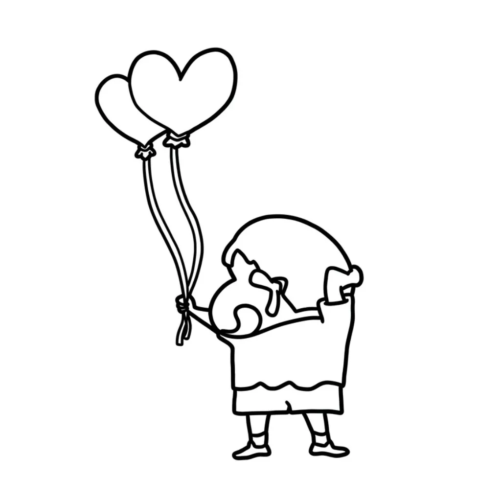 Shin Chan 10 para colorear y recortar
