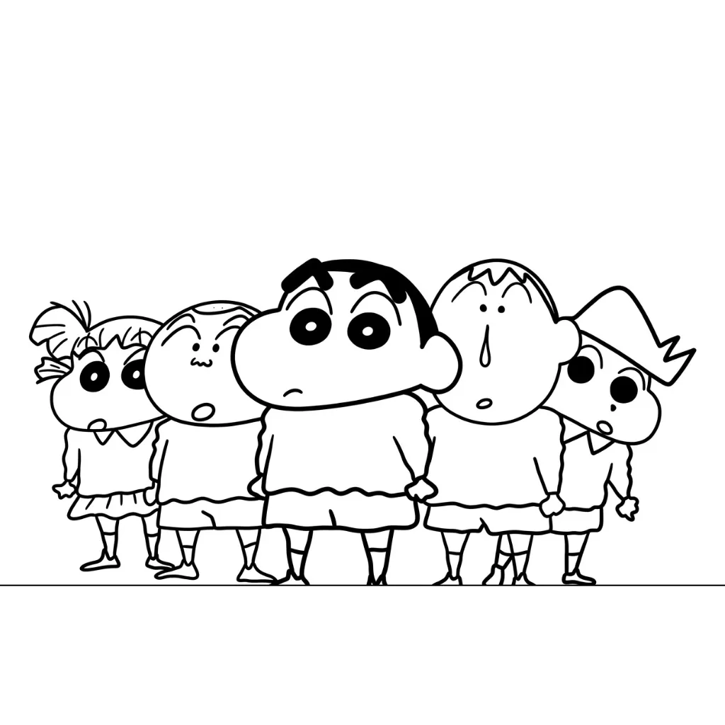 Shin Chan 11 para colorear para niño gratis
