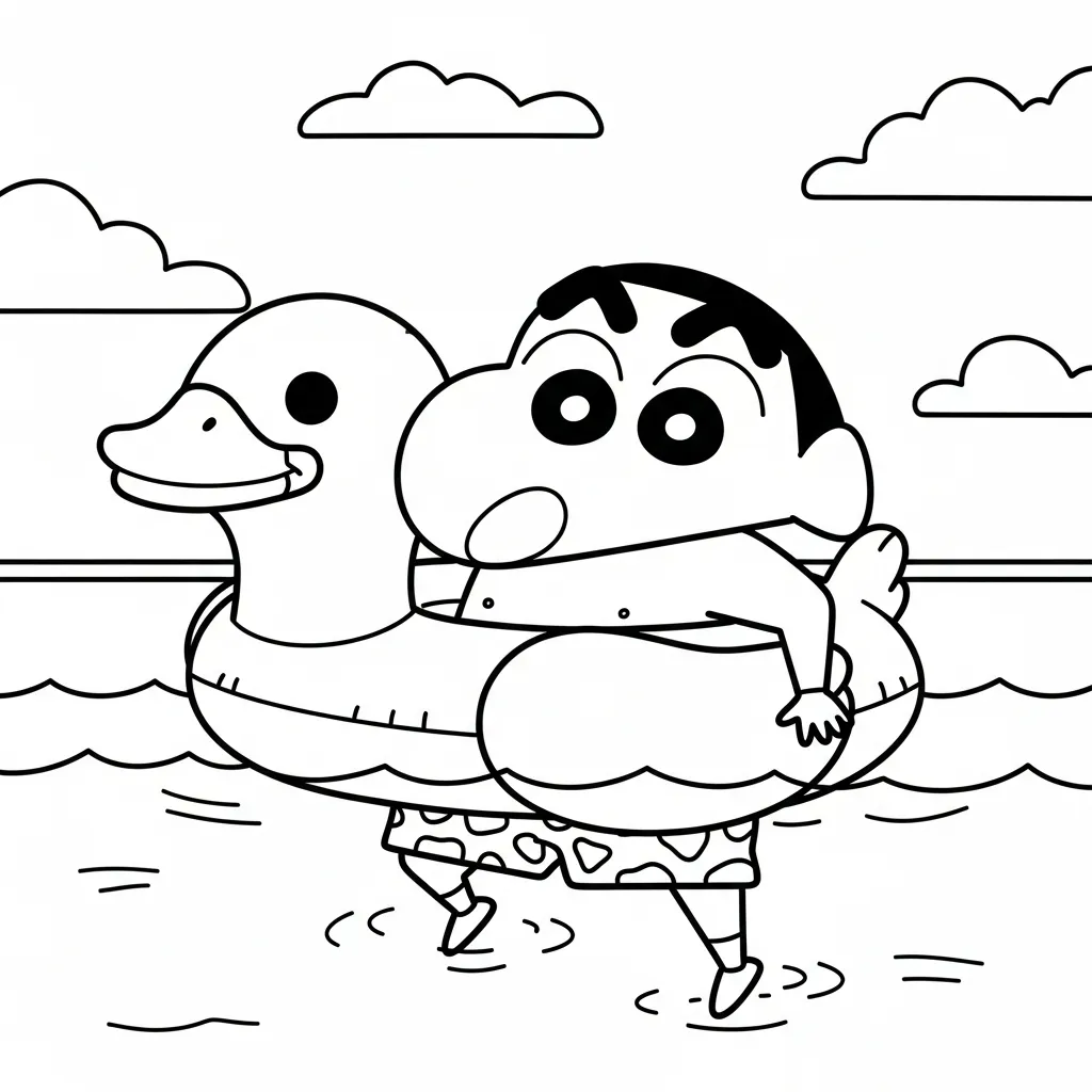 Shin Chan 12 para colorear de para niños