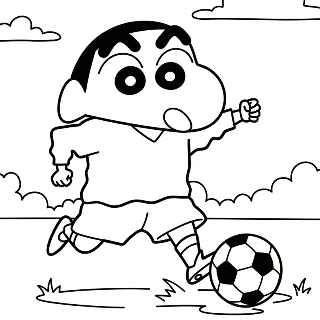 Shin Chan 14 para colorear para imprimir pdf gratis