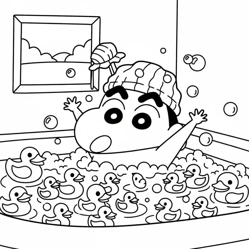 Shin Chan 19 para colorear gratis para imprimir
