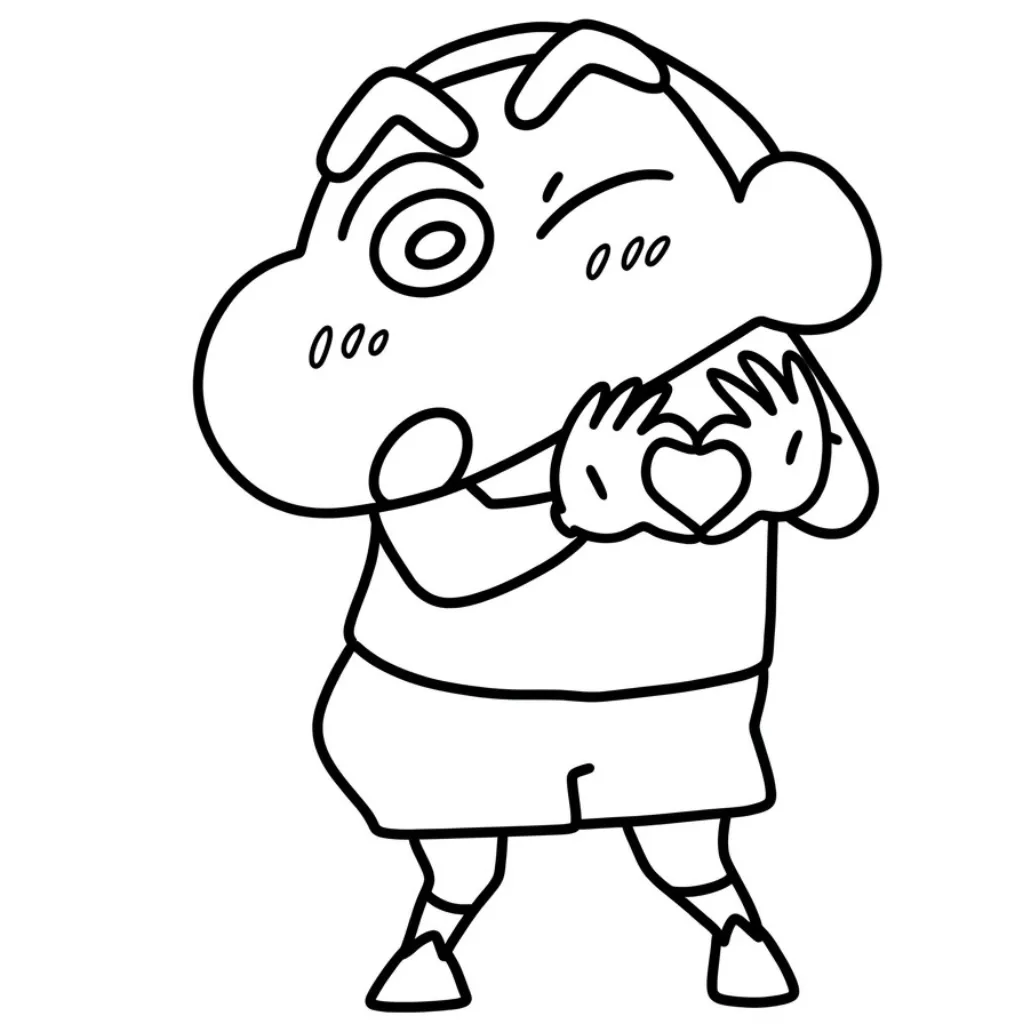 Shin Chan 2 para colorear de para niños