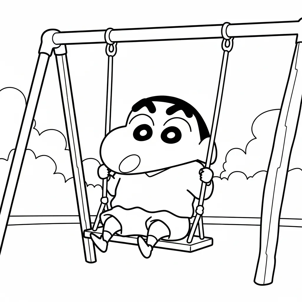 Shin Chan 20 para colorear para niño de 2 años