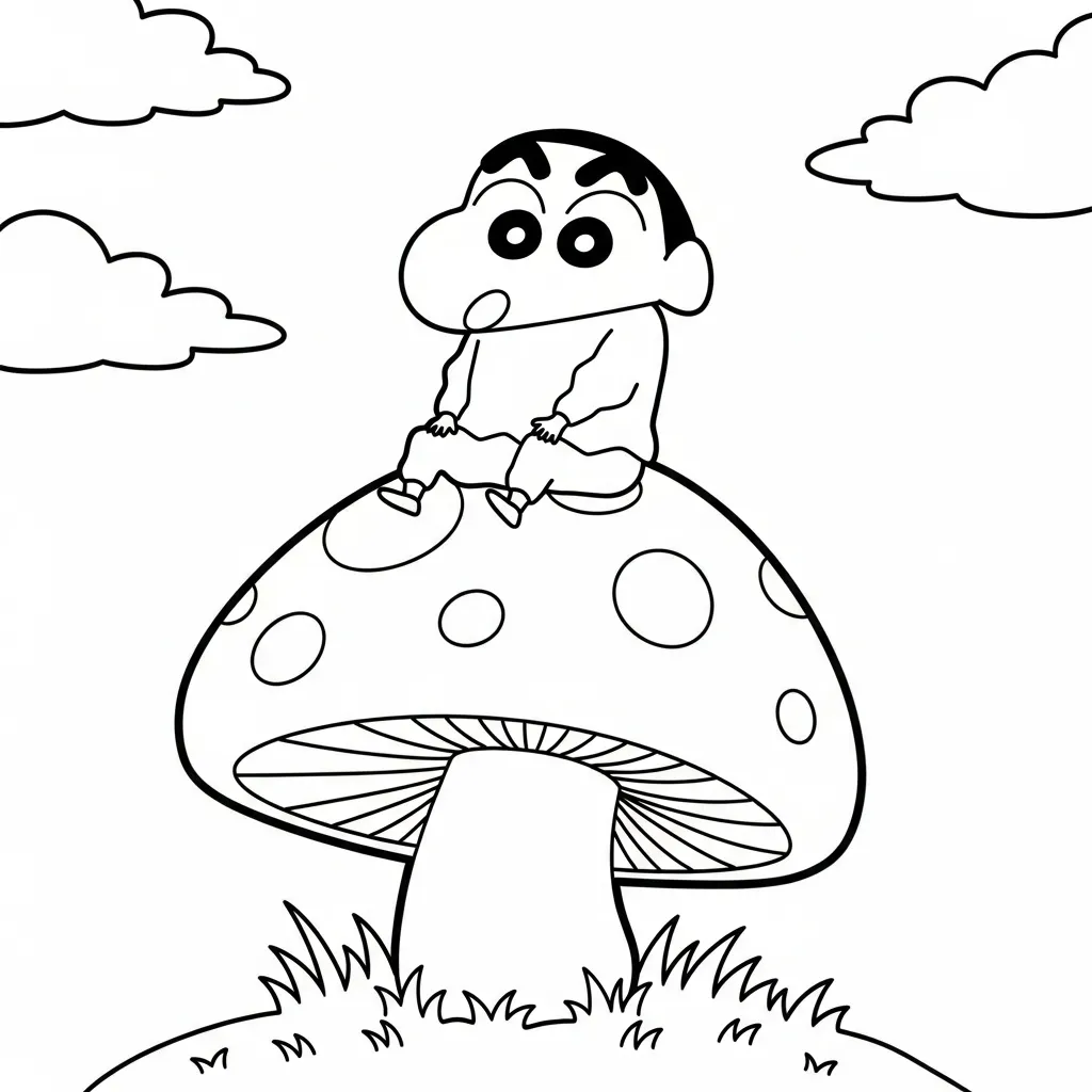 Shin Chan 21 para colorear para niño de para imprimir