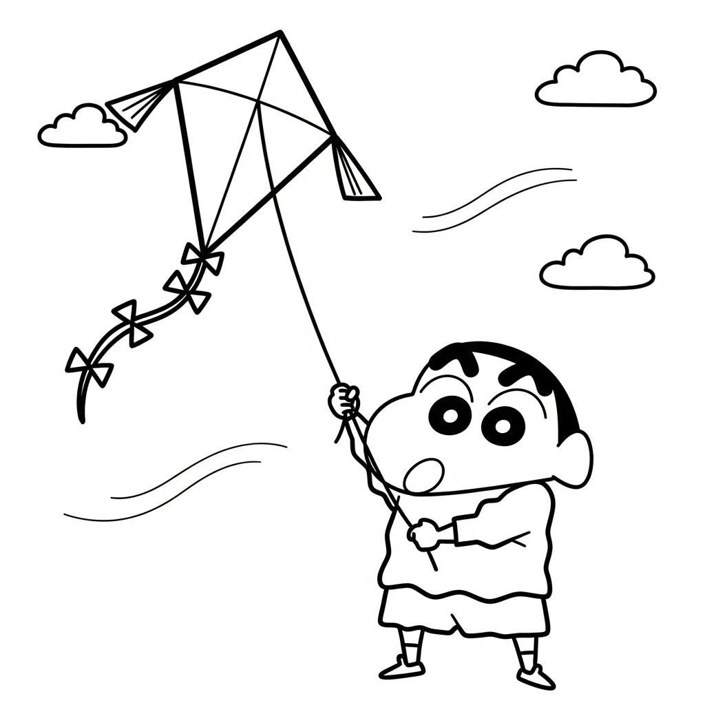 imagen para colorear Shin Chan 24 niño