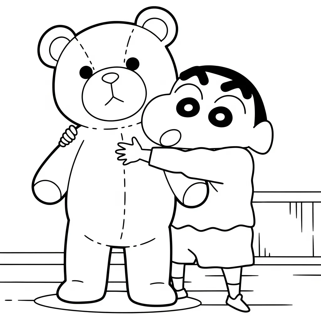 Shin Chan 28 para colorear para niño para imprimir