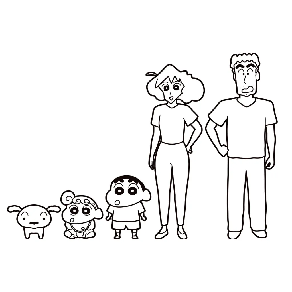 Shin Chan 3 para colorear para imprimir para niño de 4 años