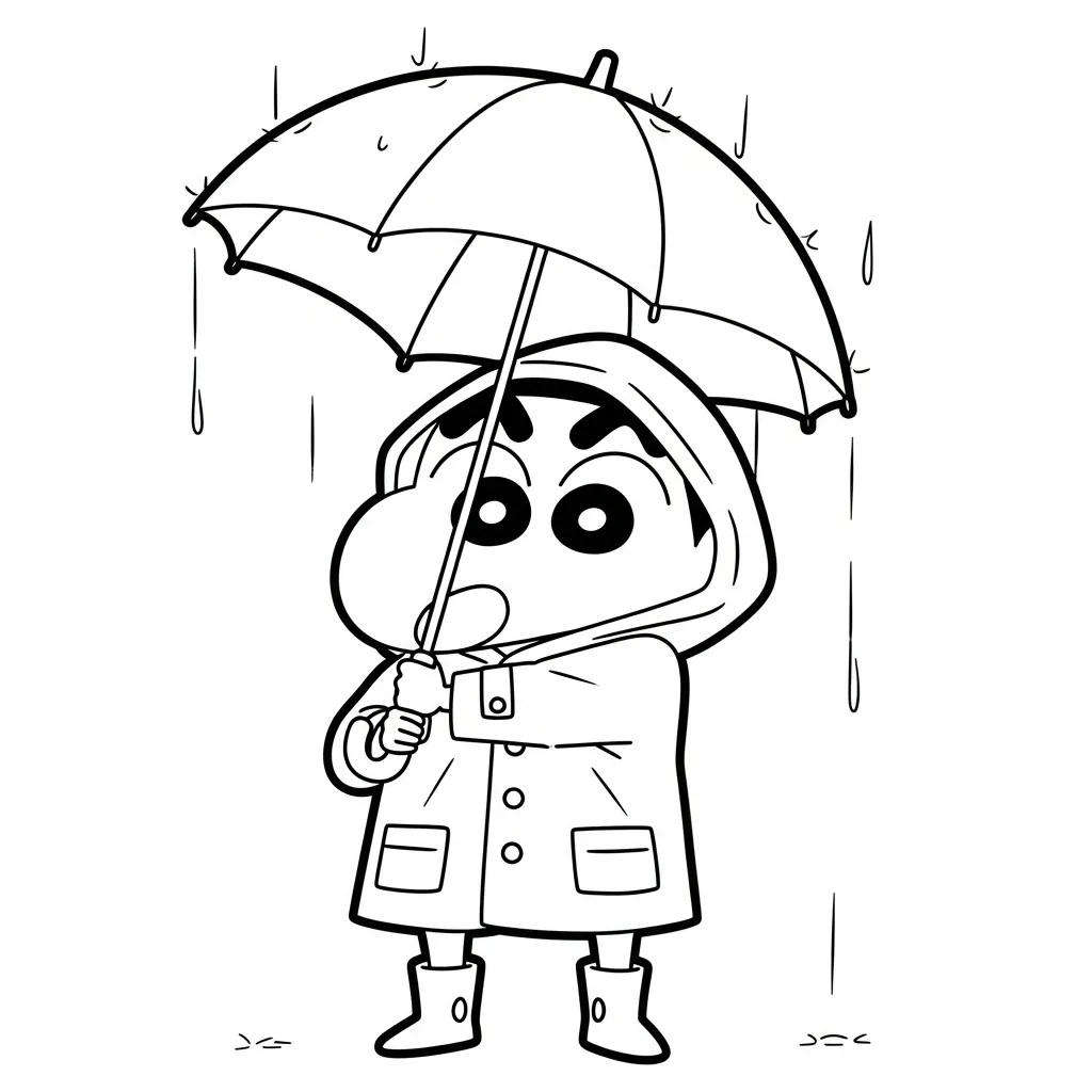 Shin Chan 31 para colorear para imprimir kawaii