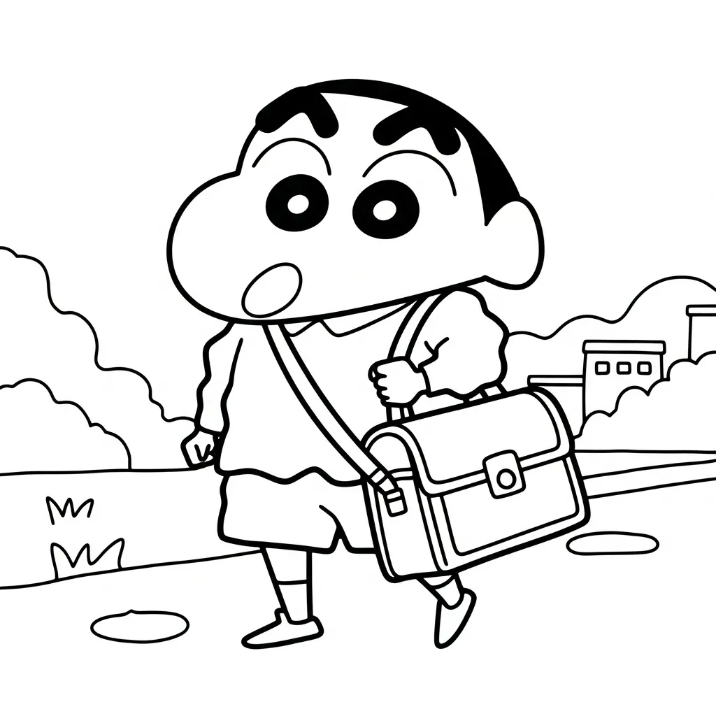Shin Chan 36 para colorear para niños para imprimir gratis