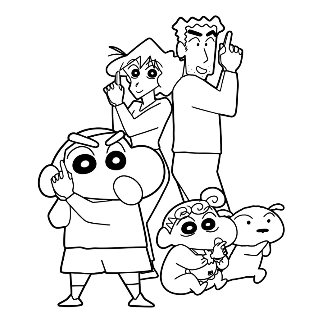 Shin Chan 4 de niño para colorear para imprimir
