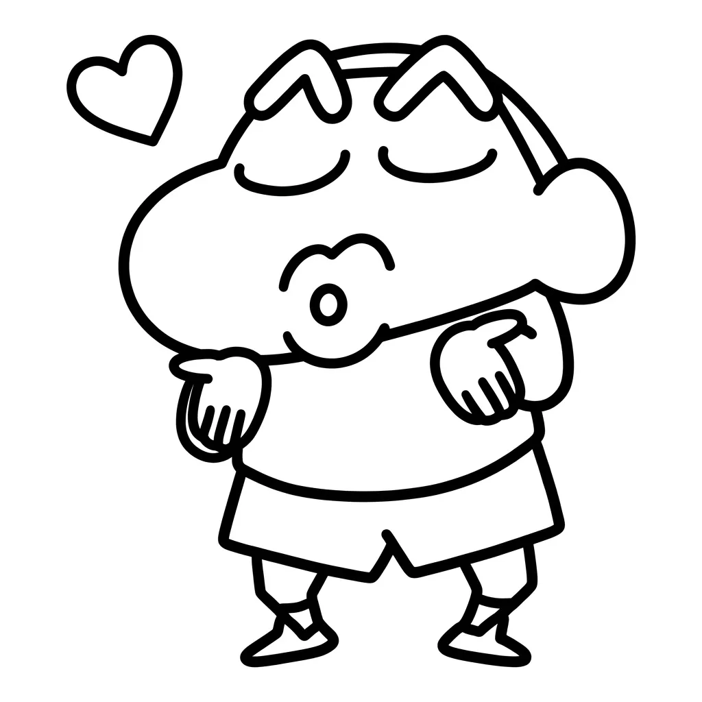 Shin Chan 8 para colorear de para niños