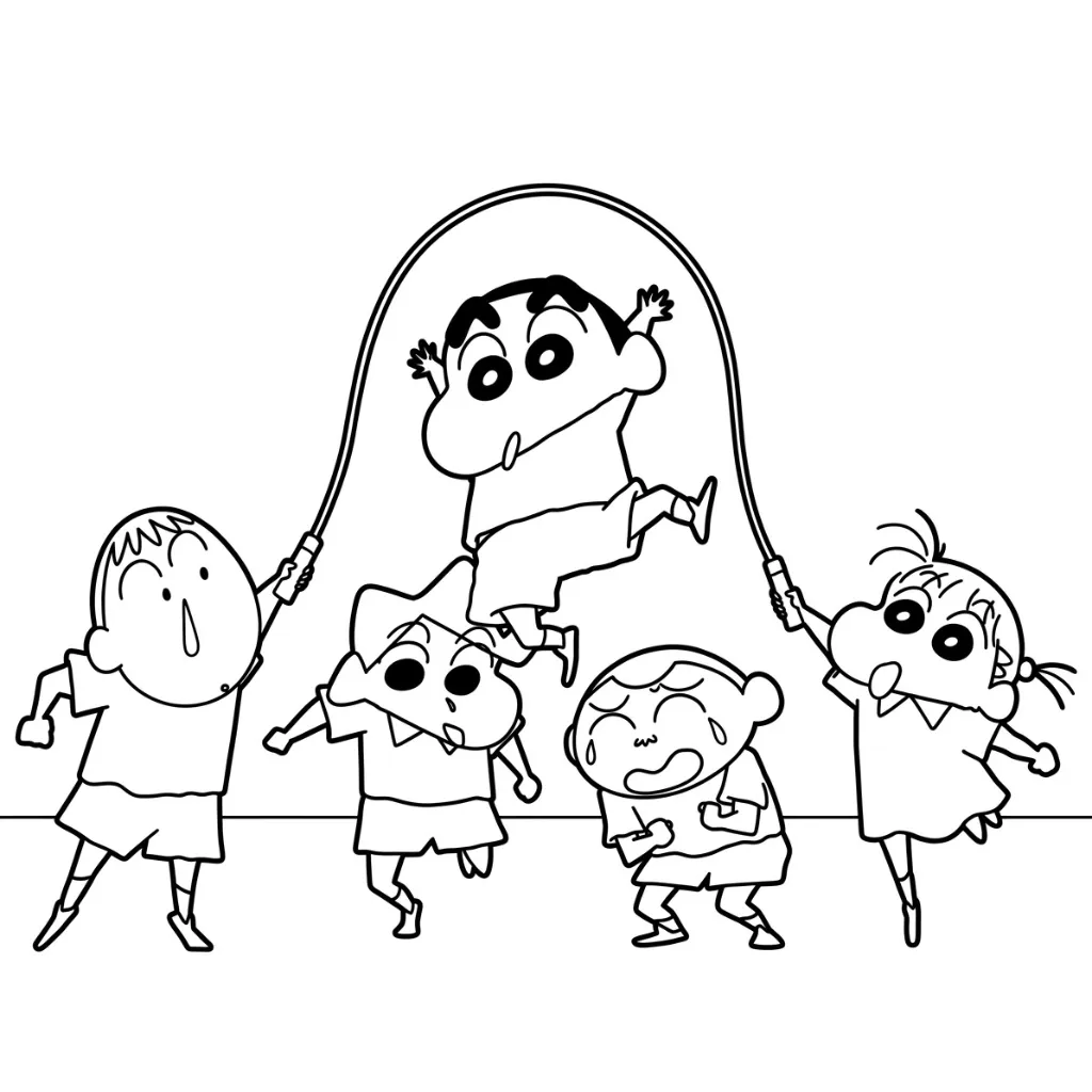Shin Chan 9 para colorear para imprimir